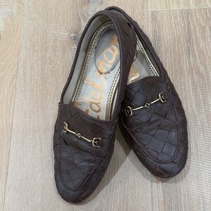 Sam Edelman women’s Brown Quilted Leather Driving Loafers